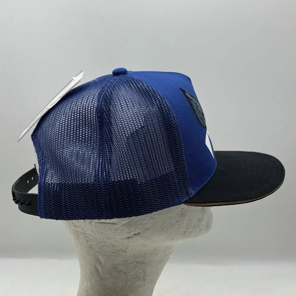 Skechers Youth Monster Trucker Snapback Hat Blue Sequin Eyes Kids Adjustable Cap